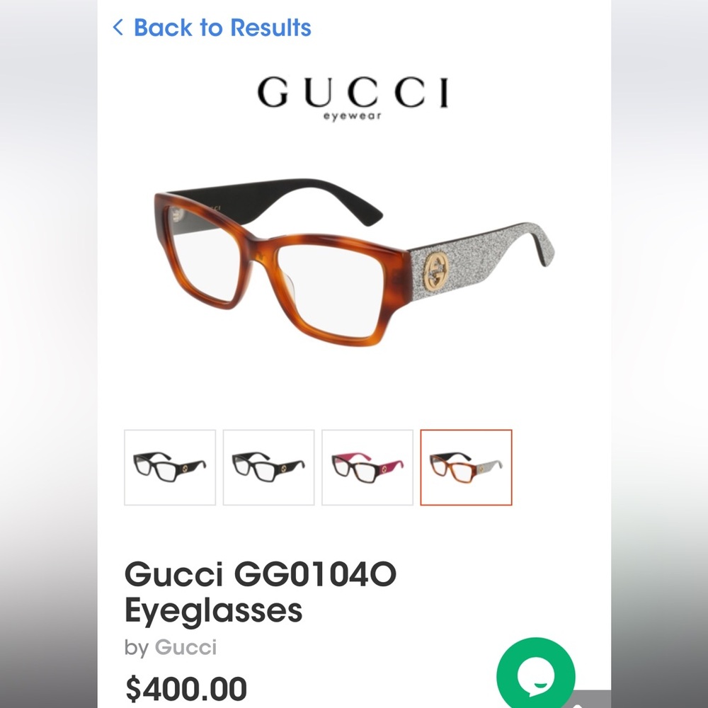 Gucci GG0104O Glitter Eyeglasses